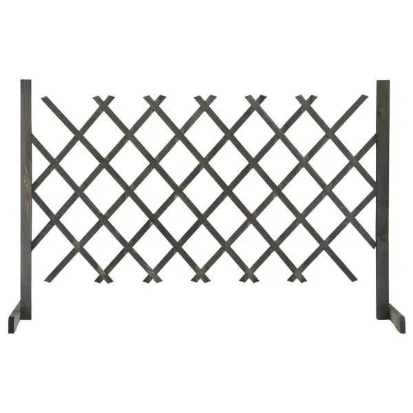 Gossi gard cu zabrele de gradina, gri, 120x90 cm, lemn masiv de brad