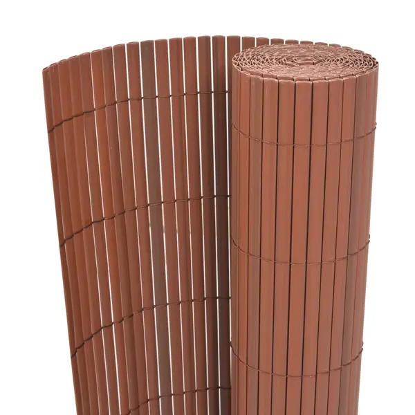 Gossi gard de gradina cu doua fete, maro, 90 x 300 cm, pvc