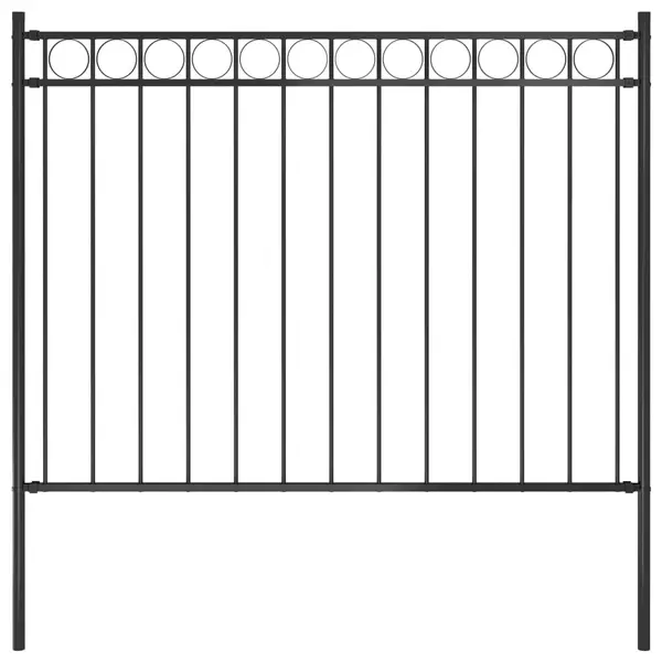 Gossi gard de gradina, negru, 1,7 x 1,2 m, otel