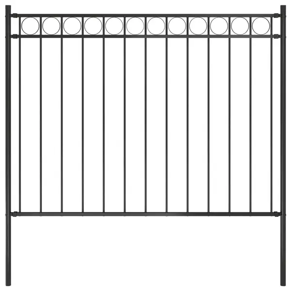 Gossi gard de gradina, negru, 1,7 x 1 m, otel