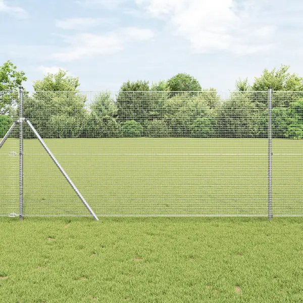Gossi gard din sarma sudata cu 13 stalpi 1.2x25 m otel galvanizat