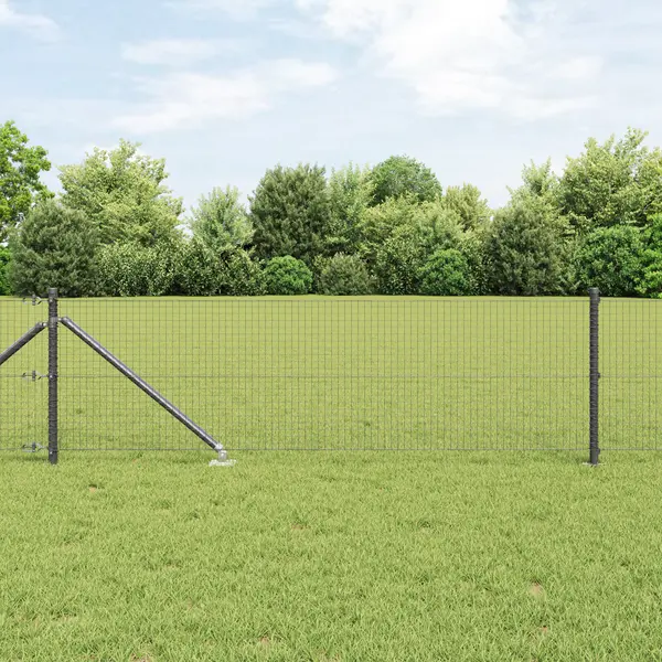 Gossi gard din sarma sudata cu 7 posturi spike gri 0.8x10 m otel