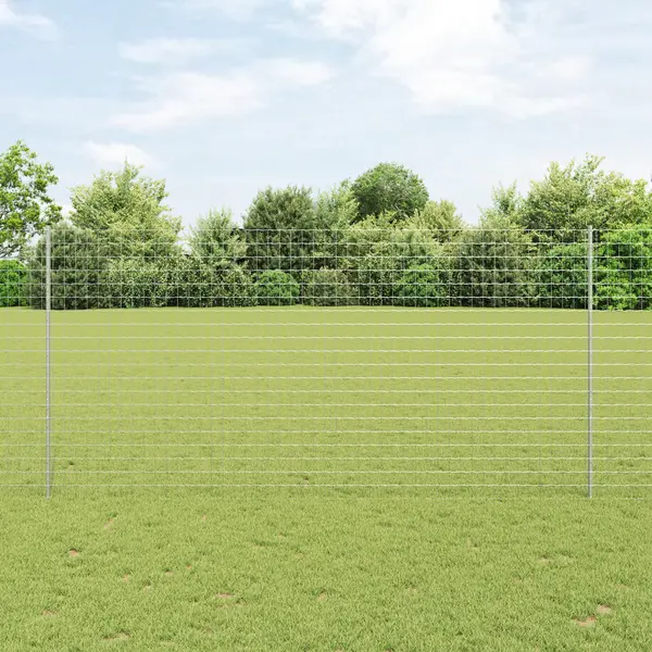 Gossi gard euro cu 10 stalpi argintii 1,5x10 m otel