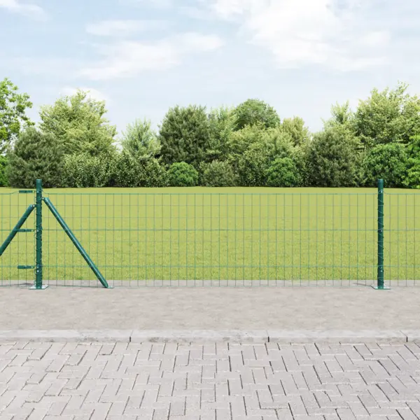 Gossi gard euro cu 13 posturi cu flansa 0.4x50 m otel galvanizat