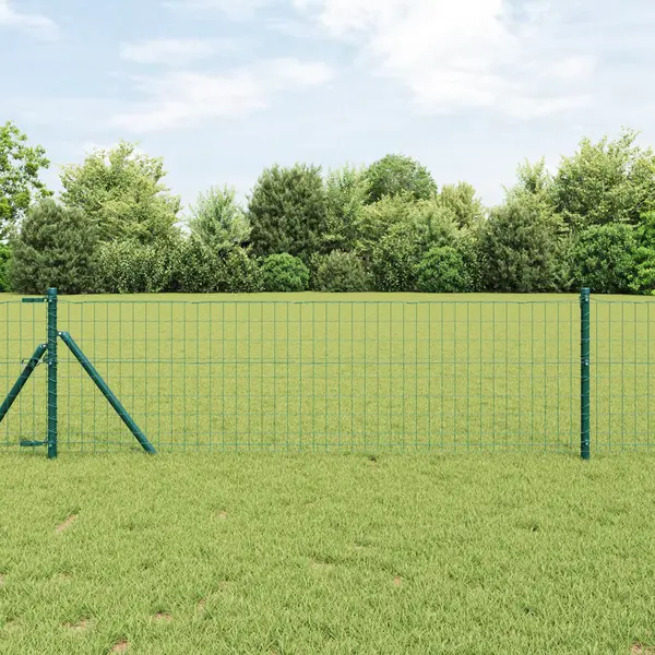 Gossi gard euro cu 13 stalpi 0.4x50 m otel galvanizat verde