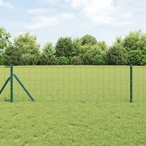 Gossi gard euro set de 2 verde otel 25 x 0.8 m durabil gard euro