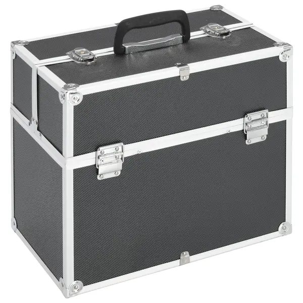 Gossi geanta de cosmetice, negru, 38x23x34 cm, aluminiu