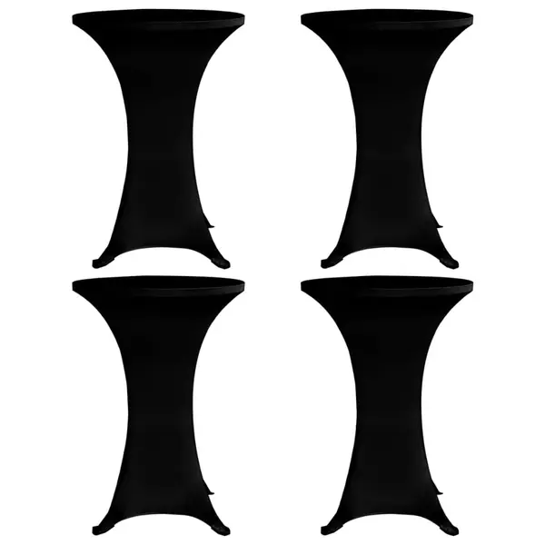 Gossi husa de masa cu picior Ø60 cm, 4 buc., negru, elastic