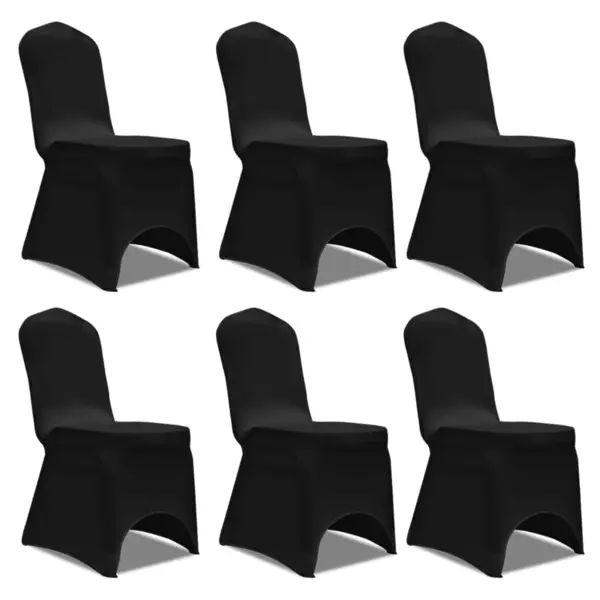 Gossi husa de scaun elastica, 6 buc., negru