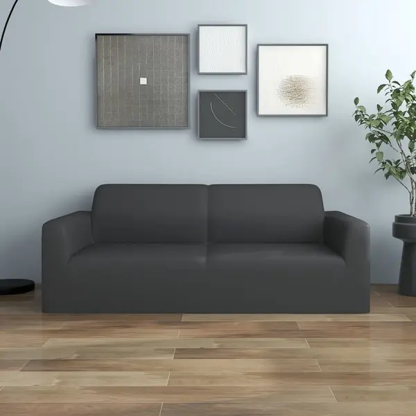 Gossi husa elastica pentru canapea 2 locuri poliester jersey antracit