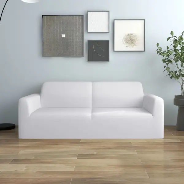 Gossi husa elastica pentru canapea cu 2 locuri poliester jersey alb
