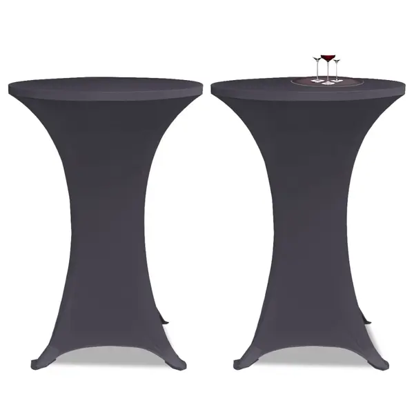 Gossi husa elastica pentru masa, 2 buc., antracit, 60 cm