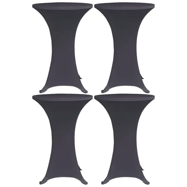 Gossi husa elastica pentru masa, 4 buc., antracit, 80 cm