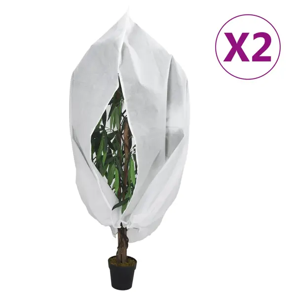 Gossi huse de plante din fleece cu fermoar 2 buc. 70 g/m2 3,93x3 m