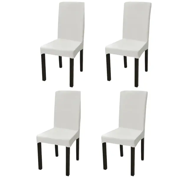 Gossi huse de scaun elastice drepte, 4 buc., crem