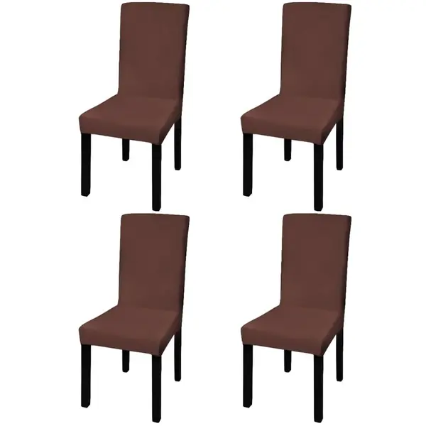 Gossi huse de scaun elastice drepte, 4 buc., maro