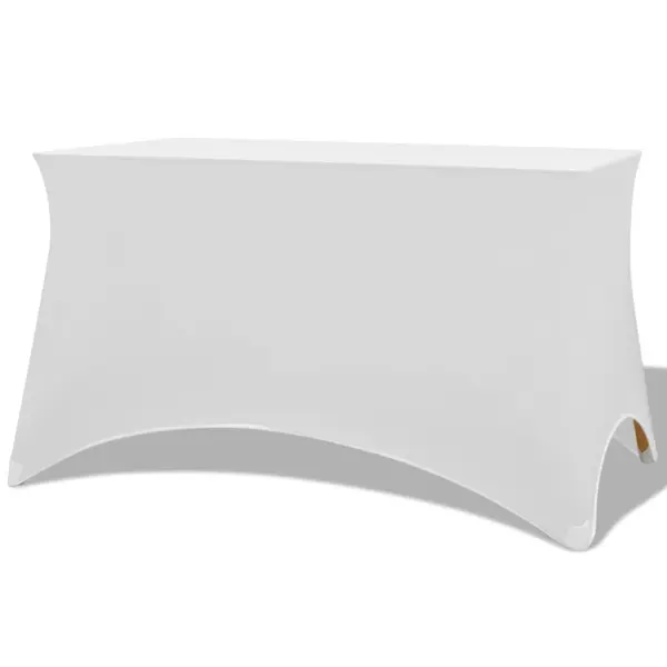 Gossi huse elastice pentru masa, 243 x 76 x 74 cm, alb, 2 buc.