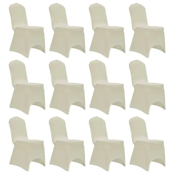 Gossi huse elastice pentru scaun, 12 buc., crem