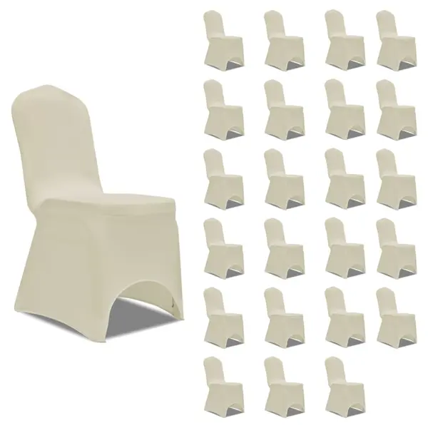 Gossi huse elastice pentru scaun, 24 buc., crem