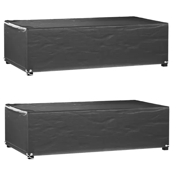 Gossi huse mobila gradina, 2 buc, 8 ocheti, 125x70x35 cm, dreptunghi