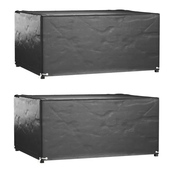 Gossi huse mobila gradina, 2 buc, 8 ocheti, 160x120x75cm, rectangular