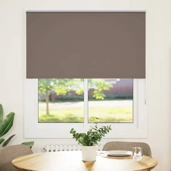 Gossi jaluza cu role opace cafea 125x130 cm latime material 121,6 cm