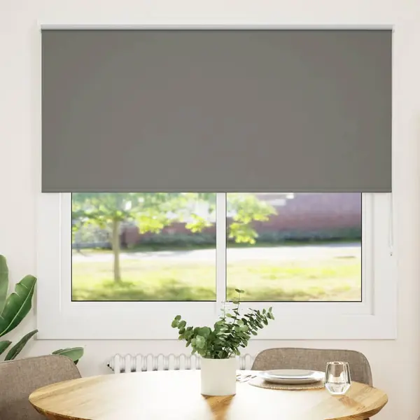 Gossi jaluza cu role opace gri 145x130 cm latime material 141,6 cm