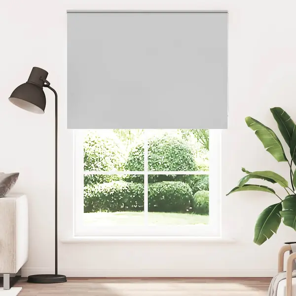 Gossi jaluza cu role opace gri deschis latime tesatura 146,6 cm