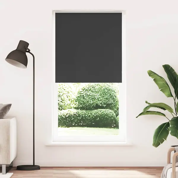 Gossi jaluza cu role opace negru 115x230 cm latime material 110,7 cm