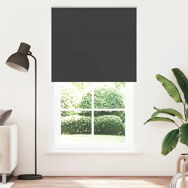 Gossi jaluza cu role opace negru 125x210 cm latime material 121,6 cm