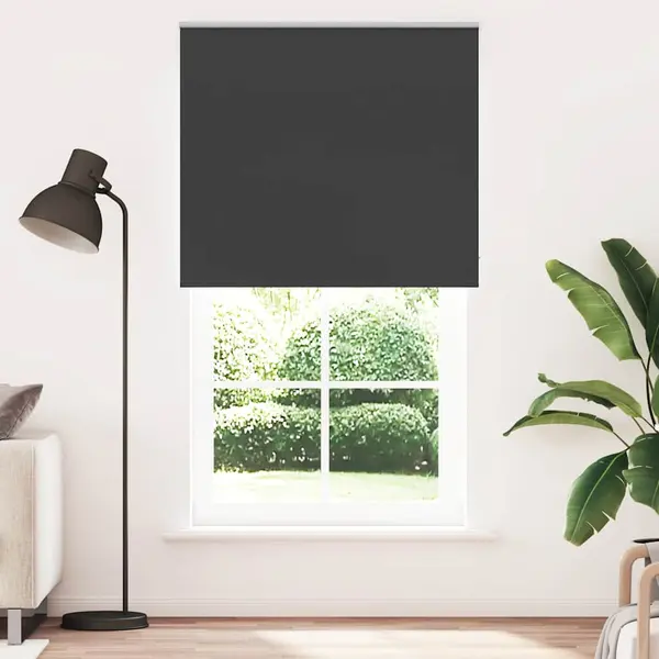 Gossi jaluza cu role opace negru 130x210 cm latime material 126,6 cm