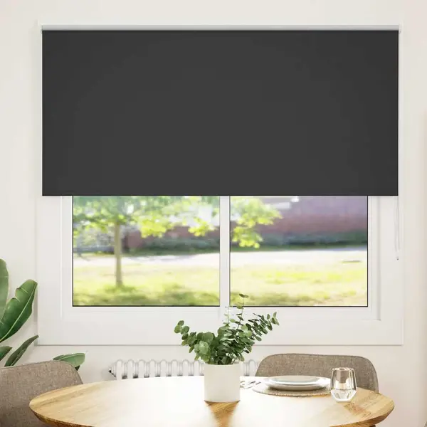 Gossi jaluza cu role opace negru 145x175 cm latime material 141,6 cm