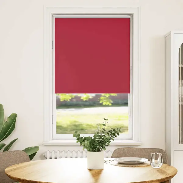 Gossi jaluza cu role opace rosu 65x150 cm latime material 60,7 cm