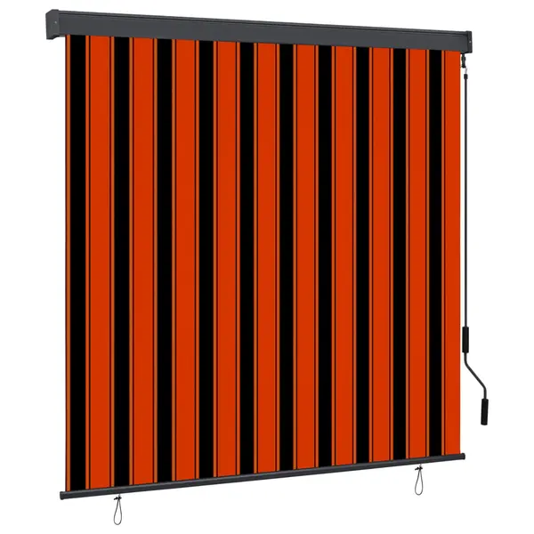 Gossi jaluzea tip rulou de exterior, portocaliu si maro, 160 x 250 cm