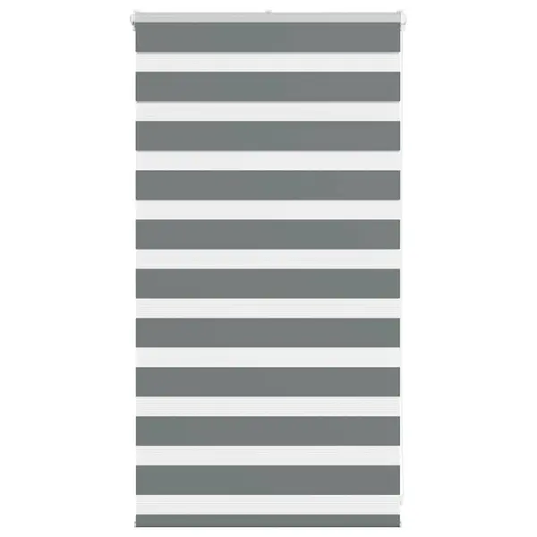 Gossi jaluzea tip zebra gri inchis latime tesatura 70,9 cm poliester