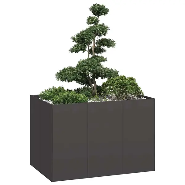 Gossi jardinier negru 120x80x80 cm otel