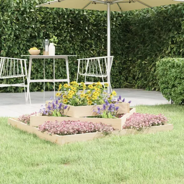 Gossi jardiniera, 112x112x27 cm, lemn masiv de pin