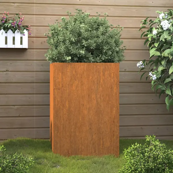 Gossi jardiniera, 42x38x75 cm, otel corten