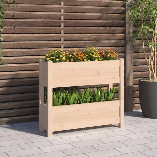 Gossi jardiniera, 77x25x66 cm, lemn masiv de pin