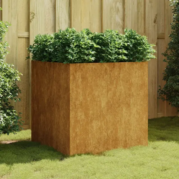 Gossi jardiniera, 80x80x80 cm, otel corten