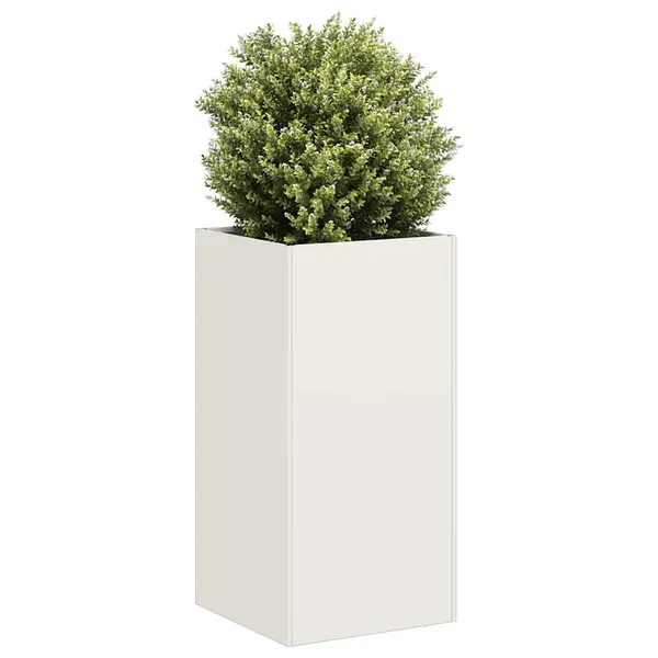 Gossi jardiniera alb 40x40x80 cm otel laminat la rece