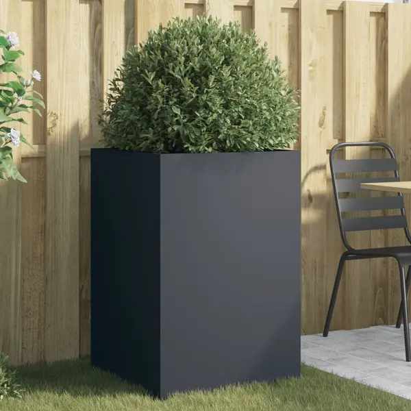 Gossi jardiniera, antracit, 52x48x75 cm, otel laminat la rece