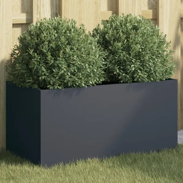 Gossi jardiniera, antracit, 62x30x29 cm, otel laminat la rece