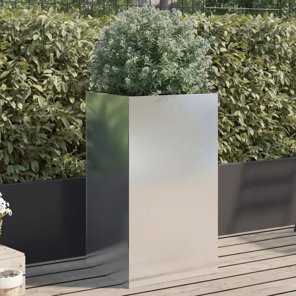 Gossi jardiniera, argintiu, 42x38x75 cm, otel inoxidabil