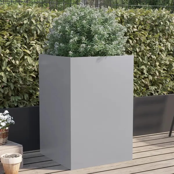 Gossi jardiniera, argintiu, 52x48x75 cm, otel galvanizat