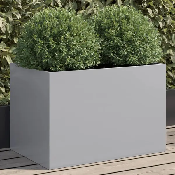 Gossi jardiniera, argintiu, 62x40x39 cm, otel galvanizat