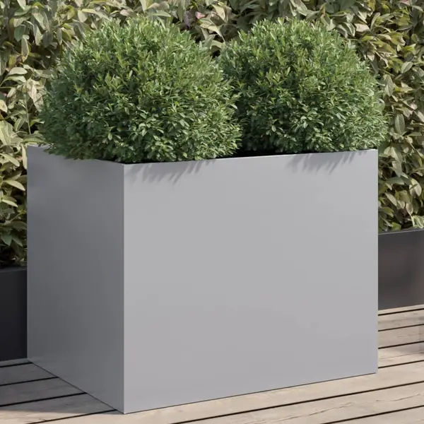 Gossi jardiniera, argintiu, 62x47x46 cm, otel galvanizat