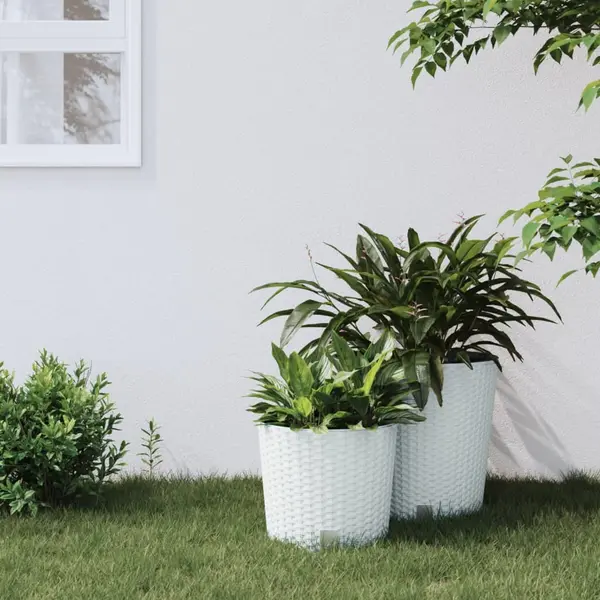 Gossi jardiniera cu interior detasabil, alb, 15 / 15,3 l, pp ratan