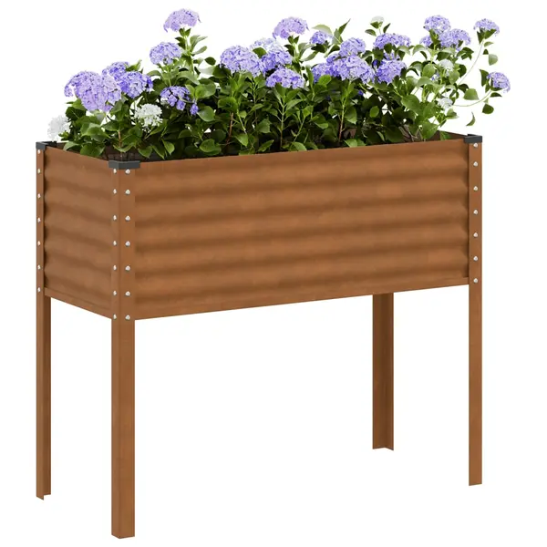 Gossi jardiniera de gradina, 100x41x90 cm, otel la intemperii