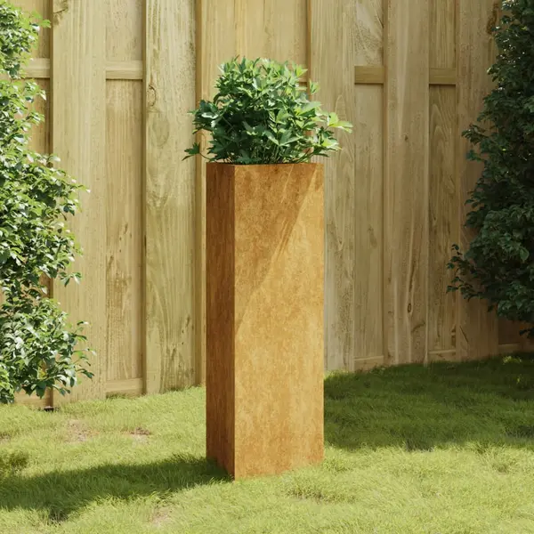 Gossi jardiniera de gradina, 30x26x75 cm, otel corten